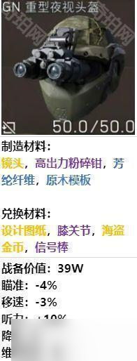 《三角洲行动》S4赛季3款夜视头制造及兑换材料汇总