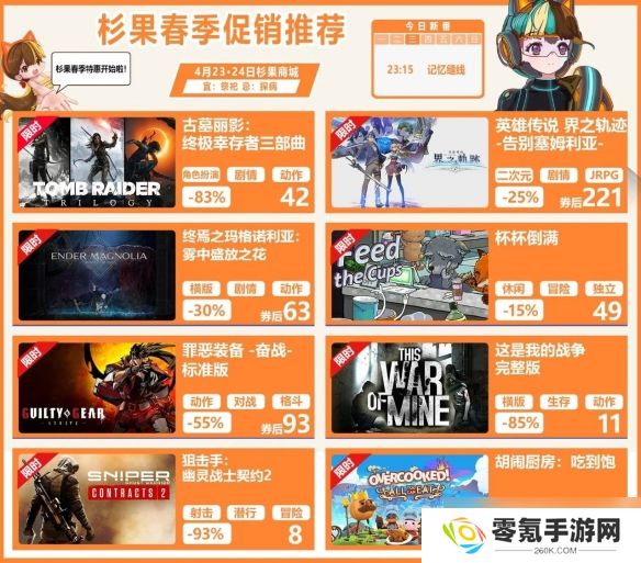 卧龙/生化4/怪猎击破史低！杉果春季特惠现已开启